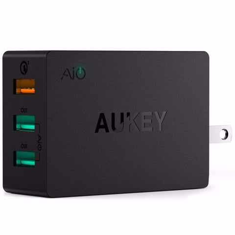Charge 3.0 3 Port USB Mobile Phone Charger Smart Wall Charging for
