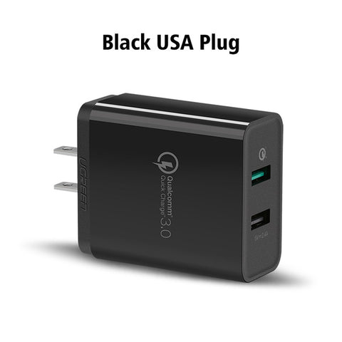 Ugreen USB Charger Universal Quick Charge 3.0 30W Fast Mobile Phone Charger(Quick Charge 2.0 Compatible) for Samsung Huawei LG
