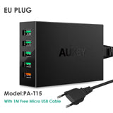 AUKEY Quick Charge 3.0 Mobile Phone Charger USB Desktop & Wall Charger Smart Quick Charging for Phone Samsung Galaxy S8 Xiaomi