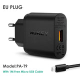 AUKEY Quick Charge 3.0 Mobile Phone Charger USB Desktop & Wall Charger Smart Quick Charging for Phone Samsung Galaxy S8 Xiaomi
