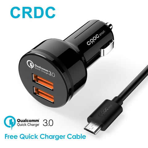 Quick Charge 3.0 Dual QC 3.0 USB Car Phone Charger f