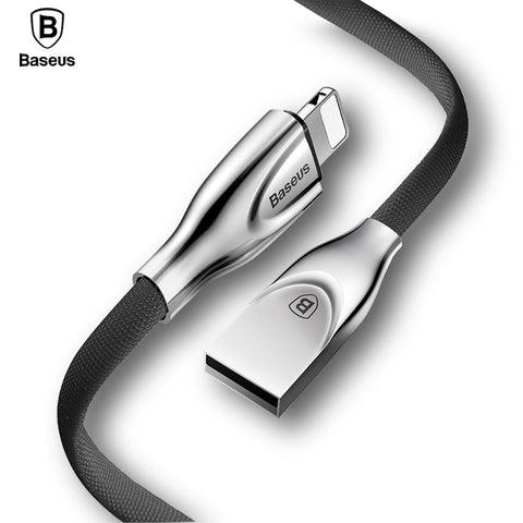 Baseus Zinc Alloy USB Cable For iPhone 8 7 6 6s Plus 5 5s se Mobile Phone Cable Fast Data Sync Charging For iPhone Charger Cable