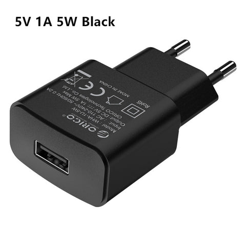 ORICO 5V1A 5V2A USB Charger Travel Wall Charger Adapter 5W 10W Portable Smart Mobile Phone Charger EU Plug Black White Available