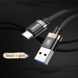 Baseus USB 3.0 TYPE-C Cable For Samsung S8 Note 8 Fast Charging Cable For Huawei Xiaomi Mi5 Mi6 TYPE C Cable USB-C Charger Cable
