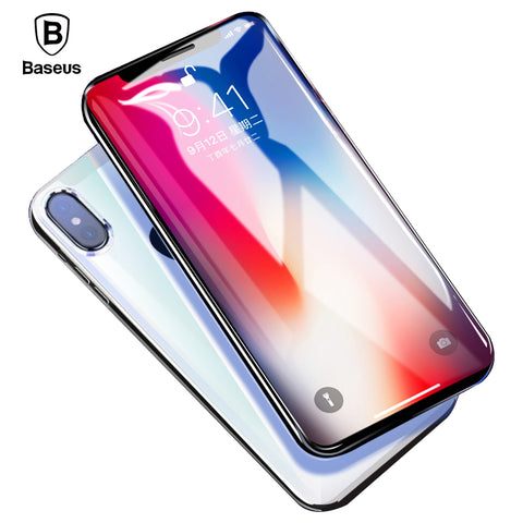 Baseus For iPhone X Tempered Glass, 0.23mm Ultra Thin 3D Screen Protector For iPhone X Glass Protective Front Film Glass Cover