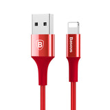 Baseus LED Lighting USB Cable For iPhone 8 6 7 Fast Charging Cable For iPhone iPad USB Charger Cable Mobile Phone Charger Cable