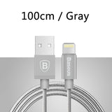 Baseus MFI Certified USB Cable For iPhone X 8 7 6 6S 5 SE USB Charger Cable For iPhone iPad Air Pro iPod Fast Charging Cable
