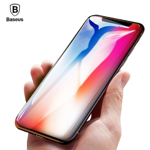 Baseus 0.15mm Screen Protector For iPhone X Tempered Glass Ultra Thin 9H Scratch Proof Protective Glass For iPhone X Front Film