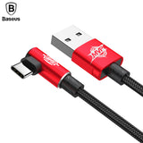 Baseus USB Type-C Cable For Samsung Note8 S8 Xiaomi Mi A1 Mobile Phone Type C Cable Fast Charging Cable USB Type C Charger Cable