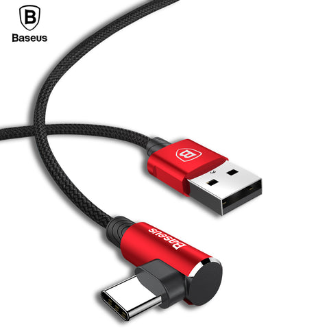 Baseus MVP Elbow USB Type C Cable 2A USB C Charger Fast Data sync Charging Type-c Cable For Samsung Note 8 S8 Oneplus 3 2 USB-C