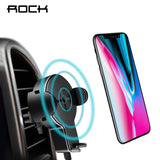 QI Car Wireless Charger, ROCK Phone Stand for iPhone 8 X Samsung Galaxy S8 Note 8 Plus 5W Fast Wireless Charging 5W