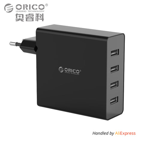 ORICO DCW-4U 4-Ports Wall USB Phone Charger 5V2.4A*4 6A30W Total Output Mobile Phone Travel Charger For Smartphone