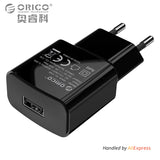 ORICO 5V1A 5V2A USB Charger Travel Wall Charger Adapter 5W 10W Portable Smart Mobile Phone Charger EU Plug Black White Available