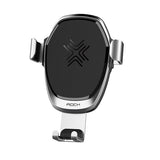 Metal Gravity Car Holder Wireless Charger for iPhone 8 X, ROCK 10W Alloy Qi Gravity Wireless Car Charger Holder for Samsung