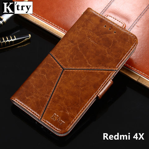 K'try For Xiaomi Redmi 4x Case Stand Case For Xiaomi Redmi 4x Hight Quality Flip Leather Cover For Xiaomi Redmi 4x 5.0''